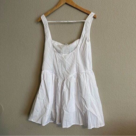 Fashion Nova Anna Poplin Mini Dress White Size Large - Picture 3 of 8